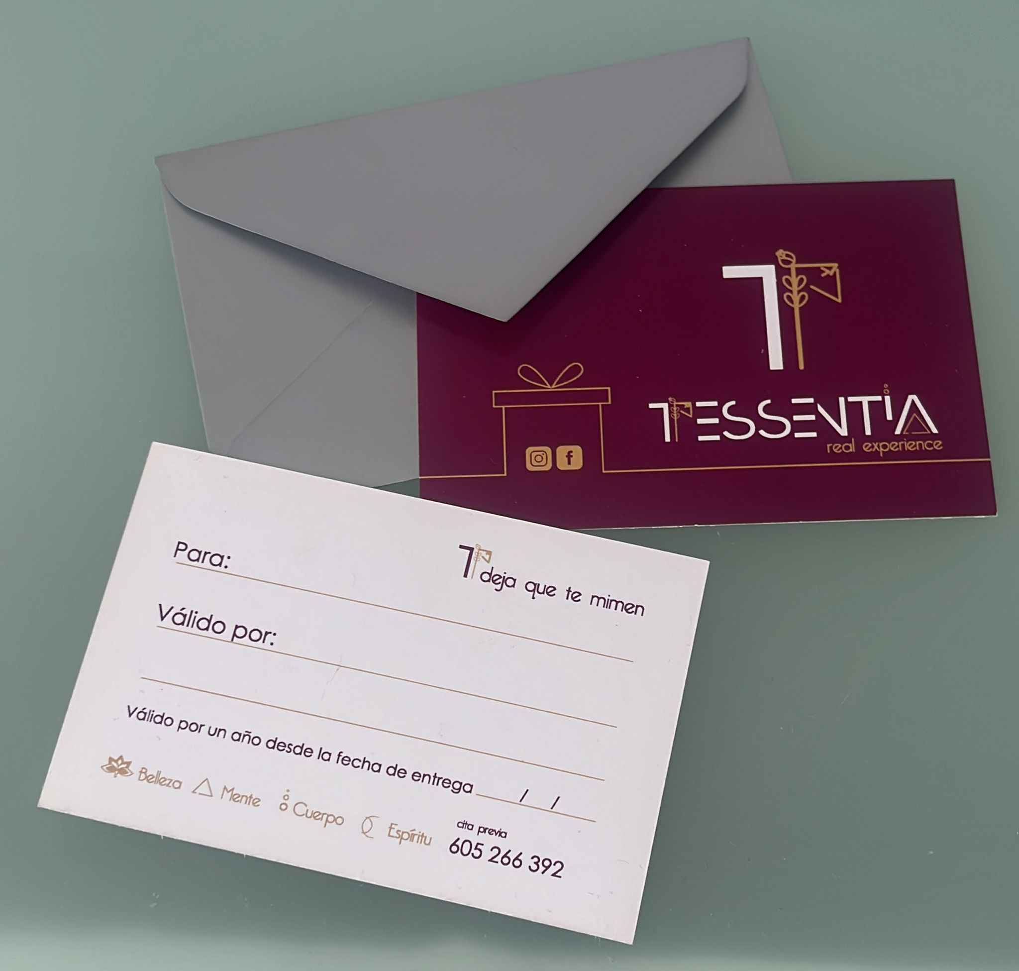 Tarjeta Regalo Tessentia — Deja que te mimen